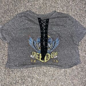 Forever21 Gray Cropped Tank Top